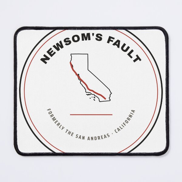 Item preview, Newsom's Fault California Souvenir Badge designed and sold by Goon Town USA fan club.