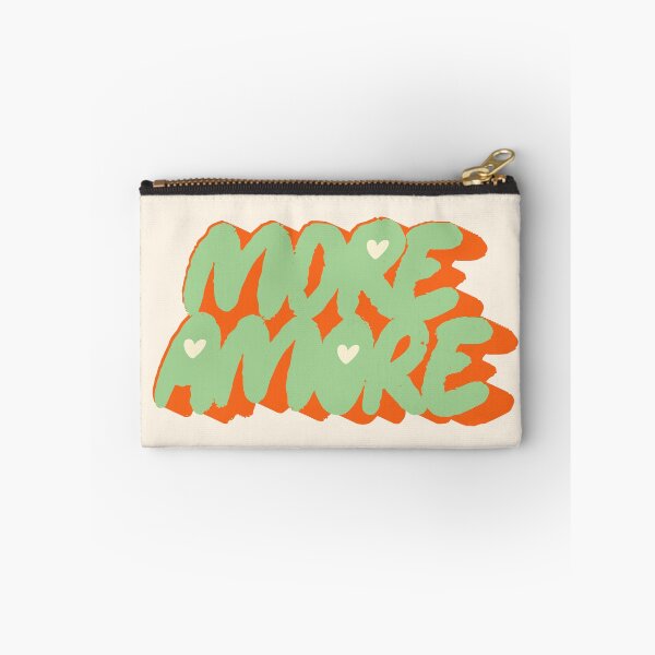 Item preview, More Amore Cute Retro Heart Typographic in Sweet Matcha designed and sold by nineFlorals.