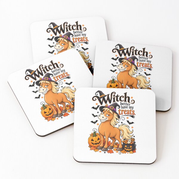 Item preview, Witch Better Have My Treats – Funny Halloween Horse Design designed and sold by Arvelle Art.