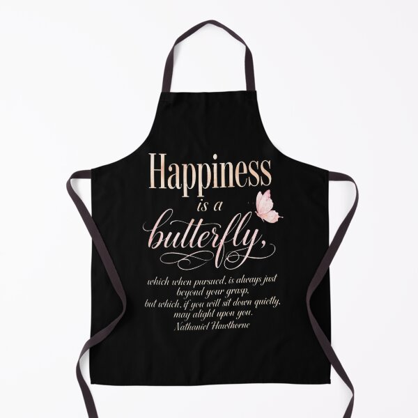 Item preview, Happiness is a Butterfly Nathaniel Hawthorne Quote Inspirational Art designed and sold by Vibe-Vary.