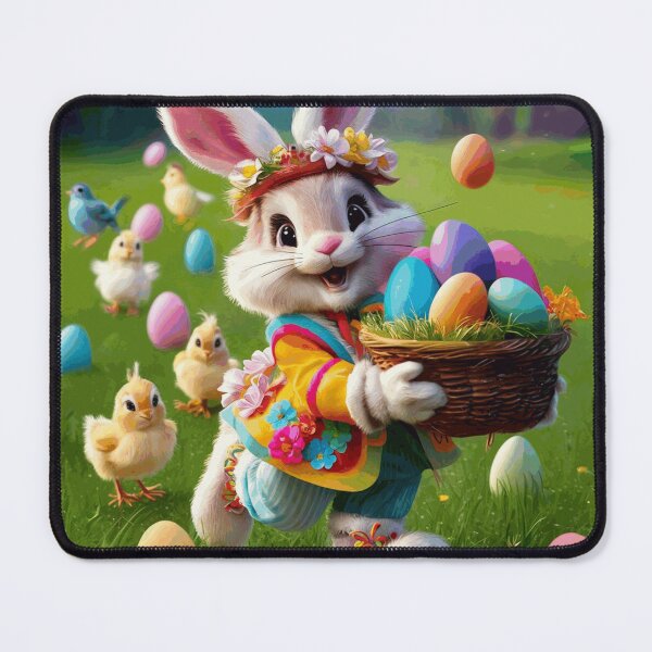 Item preview, Cute Easter Bunny With Colorful Eggs designed and sold by ArdeWins.