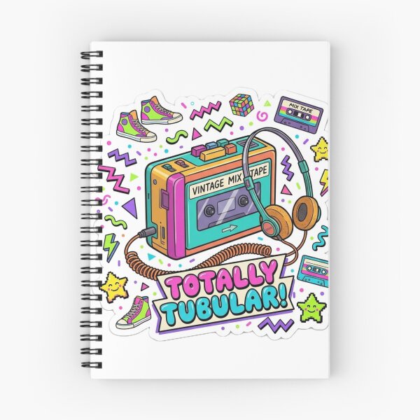 Item preview, Totally Tubular 80s Retro Cassette Player Mixtape designed and sold by GeniusCorner.