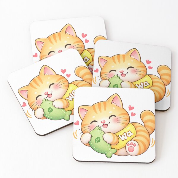 Item preview, Kawaii Orange Tabby Cat Hugging a Cactus Toy designed and sold by Wawa5656.