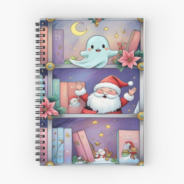 Item preview, Kawaii Ghosts in Christmas Library designed and sold by BriSher.