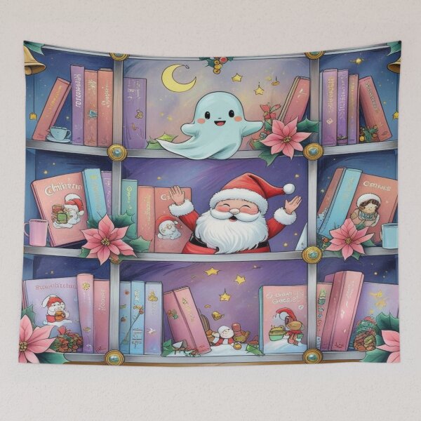 Item preview, Kawaii Ghosts in Christmas Library designed and sold by BriSher.
