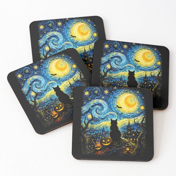 Item preview, Black Cat Starry Night Van Gogh Halloween Costume Men Women designed and sold by leevekaArt.