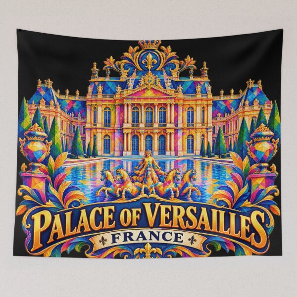 Item preview, ✅ Palace of Versailles France: Colorful Geometric Art | Apollo Fountain Design for Europe Lovers designed and sold by Geometric Art..