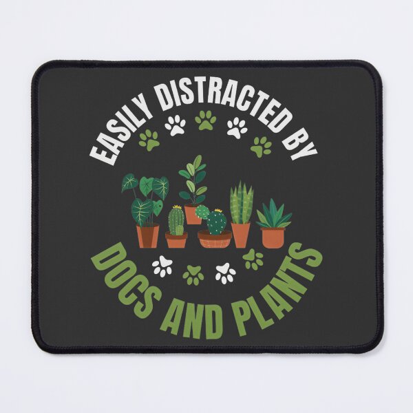 Item preview, Distracted By Plants And Dogs Funny Dog Lover Design for Nature Enthusiasts designed and sold by kevinmonebiang.