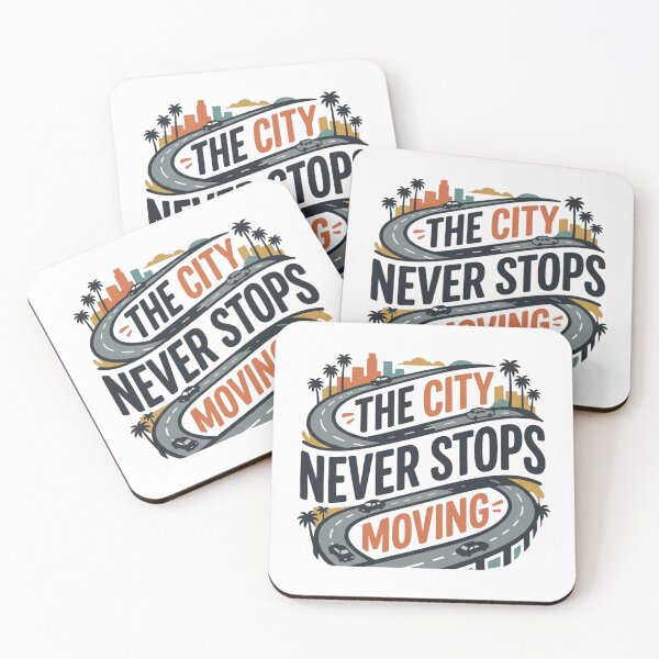 Item preview, The City Never Stops Moving Urban Highway Skyline Art designed and sold by mood-draftsman.