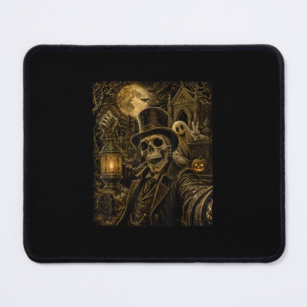 Item preview, Funny Skeleton Selfie Ghost Pumpkin Halloween Men Women designed and sold by MatherFisher.