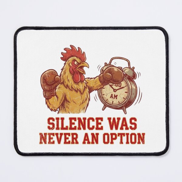Item preview, Silence Was Never An Option - Angry Rooster Boxing Funny Sarcasm designed and sold by HappyHarmony40.