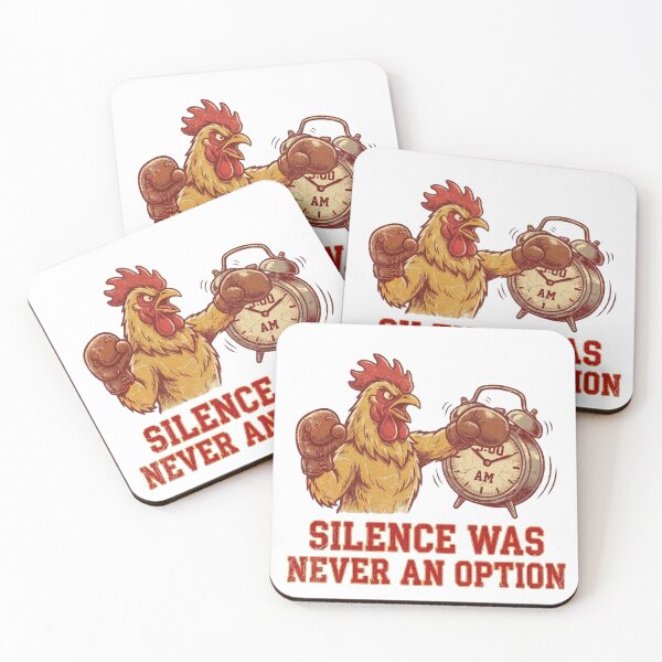Item preview, Silence Was Never An Option - Angry Rooster Boxing Funny Sarcasm designed and sold by HappyHarmony40.