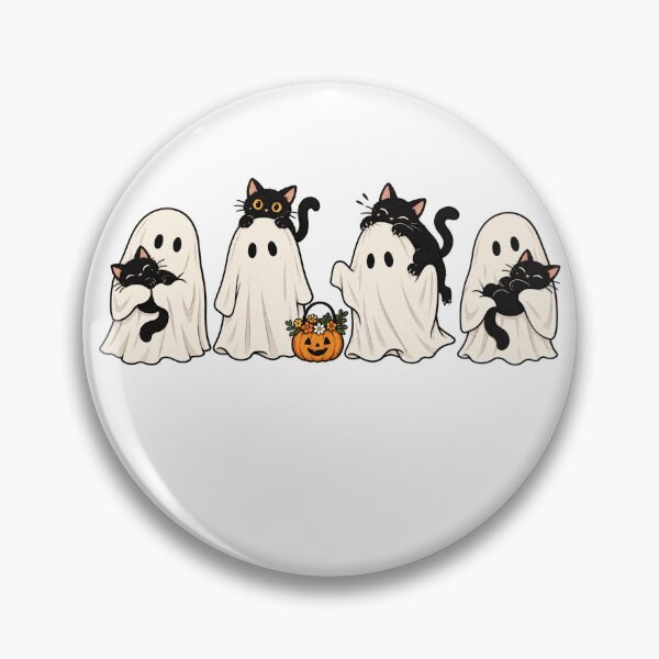 Item preview, Cute Ghosts and Black Cats – Cozy Halloween Autumn Friends designed and sold by will freed18.