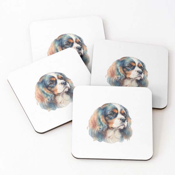 Item preview, Cavalier King Charles Spaniel Watercolor Portrait Cute Dog Lover Art designed and sold by loccotown168.