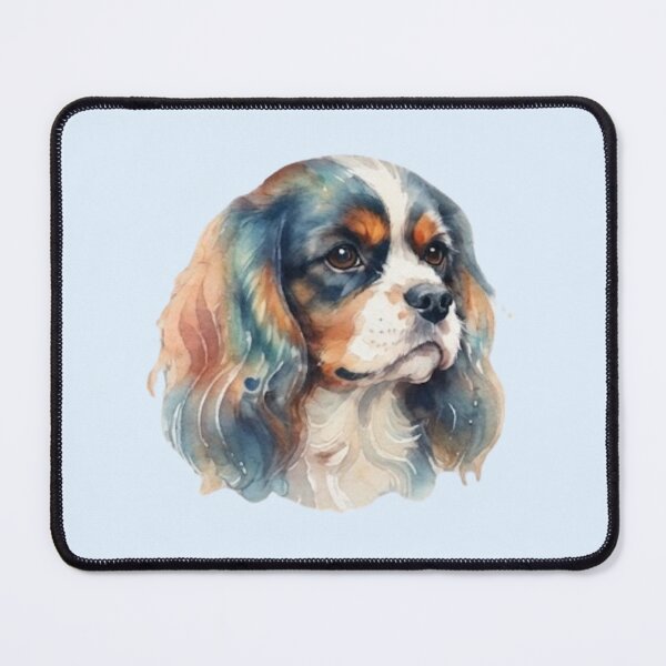 Item preview, Cavalier King Charles Spaniel Watercolor Portrait Cute Dog Lover Art designed and sold by loccotown168.