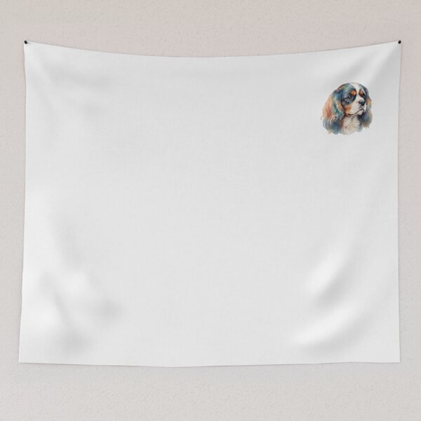Item preview, Cavalier King Charles Spaniel Watercolor Portrait Cute Dog Lover Art designed and sold by loccotown168.