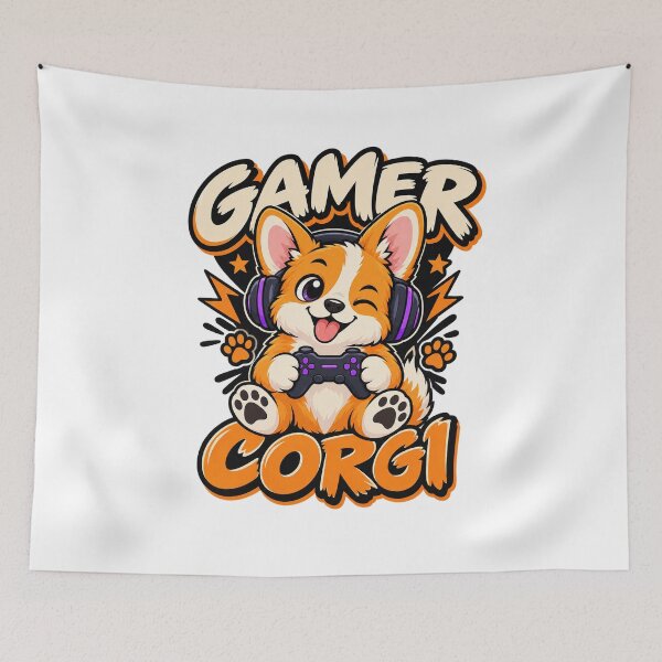 Artikelvorschau, Corgi Gamer – Essen, Schlafen, Spielen entworfen und verkauft von OLIVER-AGOUR.