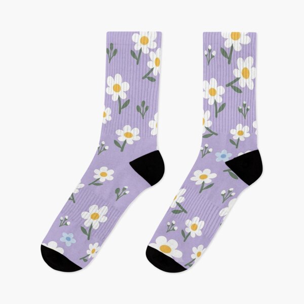 Item preview, Lavender Cute Daisy Floral Pattern designed and sold by ShivCraftStudio.