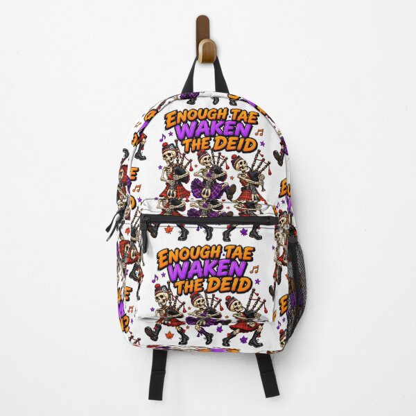 Item preview, Scottish Skeleton Bagpipers Halloween - Enough to Waken the deid! designed and sold by SMalcolmDesigns.