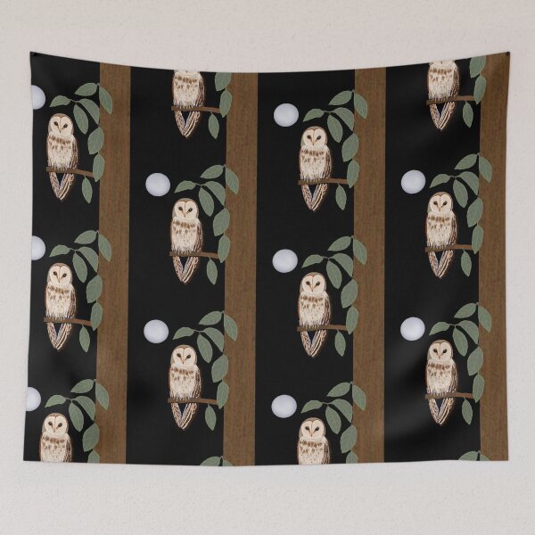 Item preview, Owl Perched Under Moonlight designed and sold by Elaine M Hayward .