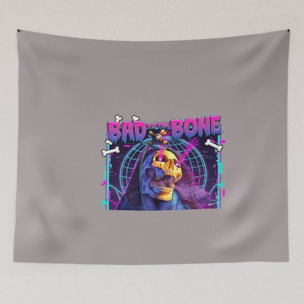 Item preview, BAD TO THE BONE Synthwave Skull Laser Eyes-62 designed and sold by GregorSchulerd.