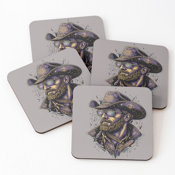Item preview, Badass Cowboy Beanie Face Stencil-73 designed and sold by GregorSchulerd.