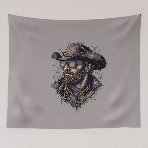 Item preview, Badass Cowboy Beanie Face Stencil-73 designed and sold by GregorSchulerd.