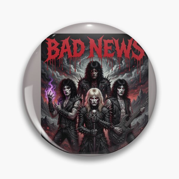 Item preview, BADNEWS Band Mockup Retro Rock Portrait-96 designed and sold by GregorSchulerd.
