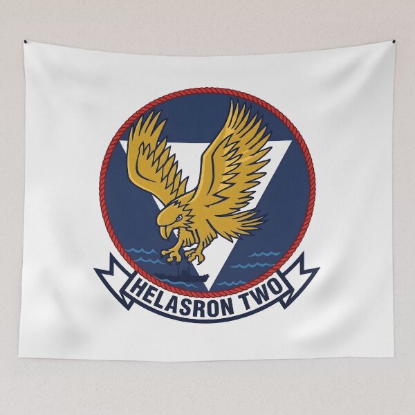 Item preview, US Navy HELASRON TWO Helicopter Anti-Submarine Squadron Patch designed and sold by CharlieDesings.