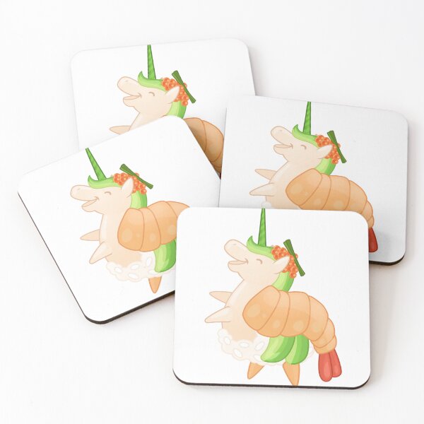 Item preview, Green Dragon Sushicorn Shrimp Sushi Unicorn designed and sold by Littlewhite-owl.