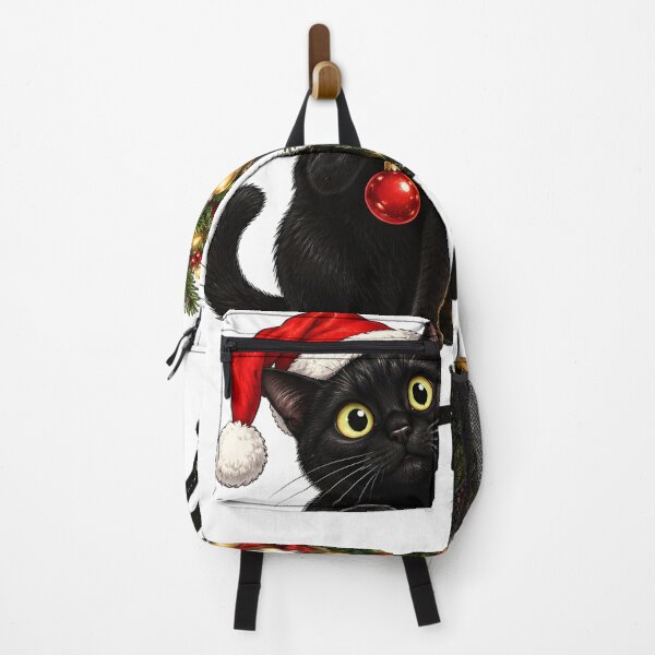 Item preview, Christmas Cat What Funny Black Cat Christmas Tree Holiday Cute Winter Cat Gift designed and sold by LandFinStudio.