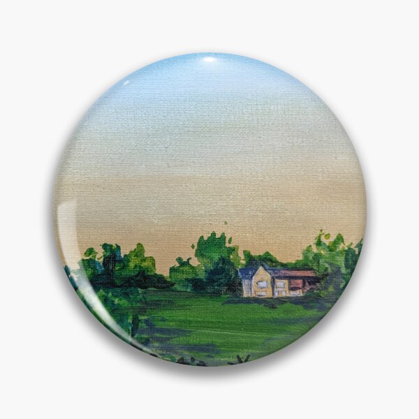 Item preview, Farmhouse under summer sky, Petts Wood, London painting designed and sold by Art-By-Rosalind.