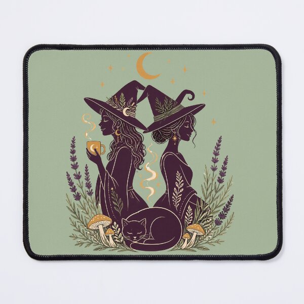 Item preview, Cozy Witch Sisters Moonlit Tea Time designed and sold by Fun2Fentastic.
