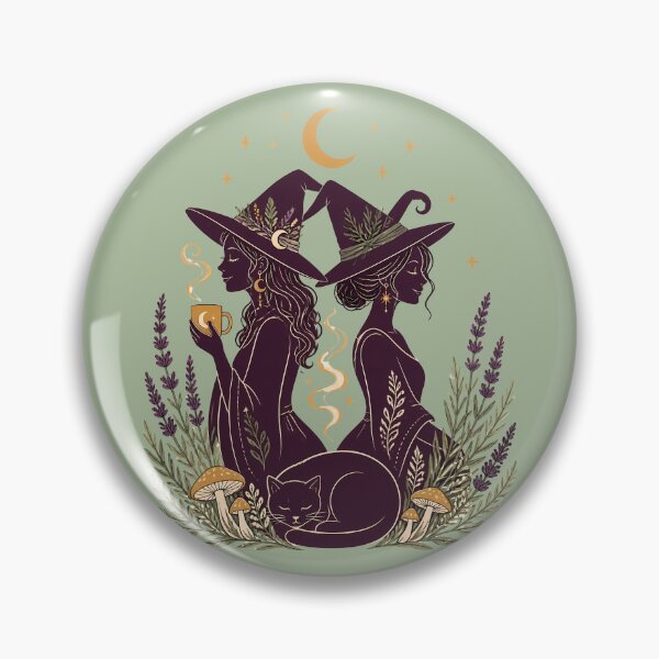 Item preview, Cozy Witch Sisters Moonlit Tea Time designed and sold by Fun2Fentastic.