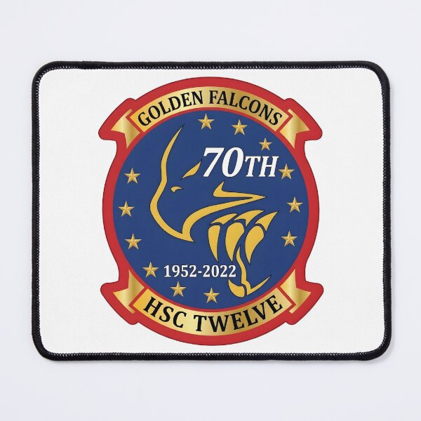 Item preview, US Navy HSC-12 Golden Falcons 70th Anniversary Commemorative Patch designed and sold by CharlieDesings.