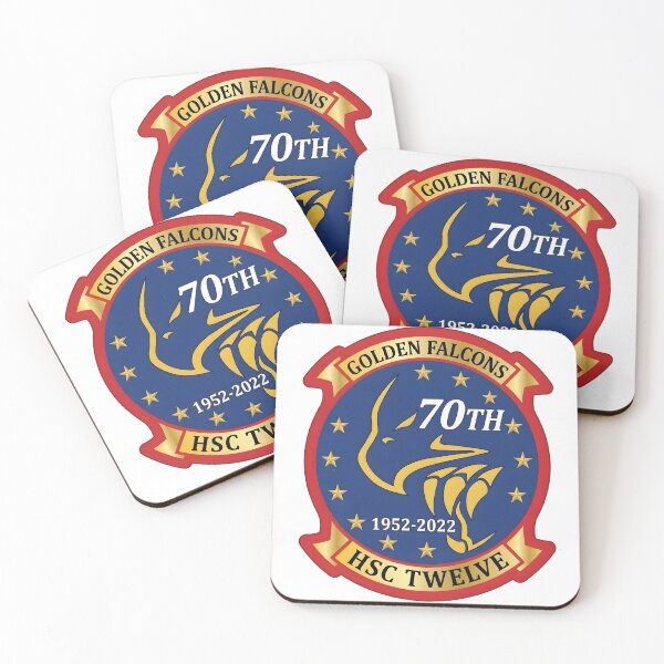 Item preview, US Navy HSC-12 Golden Falcons 70th Anniversary Commemorative Patch designed and sold by CharlieDesings.