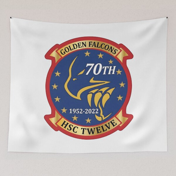 Item preview, US Navy HSC-12 Golden Falcons 70th Anniversary Commemorative Patch designed and sold by CharlieDesings.