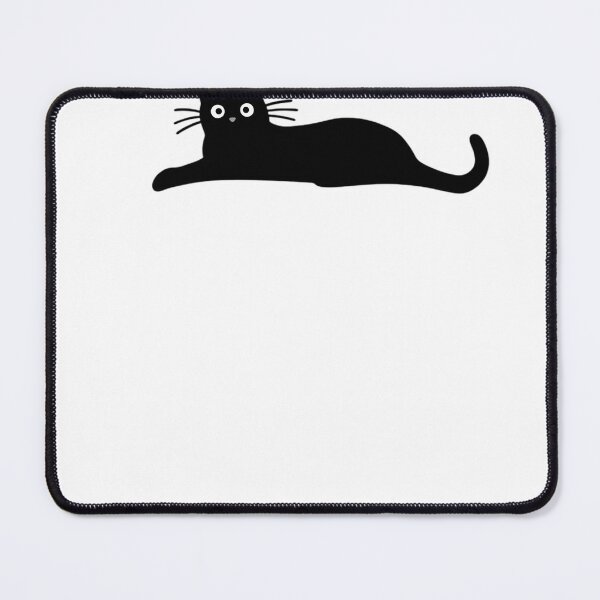 Item preview, Curious Black Cat Lying Down Cute Funny Feline Art designed and sold by HabibiNest.