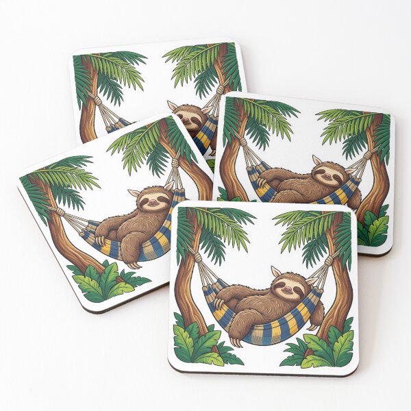 Item preview, Sleepy sloth in a hammock designed and sold by DVerse Studio.