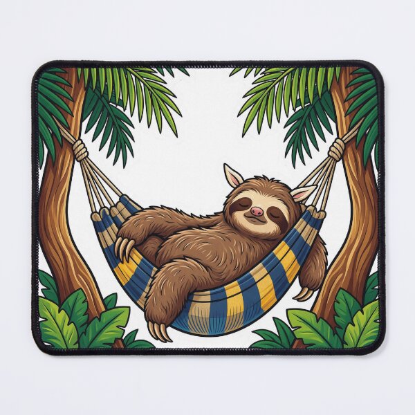 Item preview, Sleepy sloth in a hammock designed and sold by DVerse Studio.