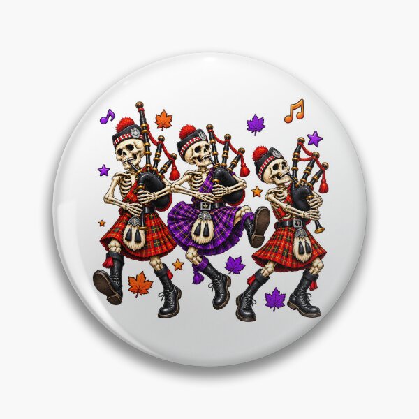 Item preview, Scottish Skeleton Bagpipers Halloween designed and sold by SMalcolmDesigns.