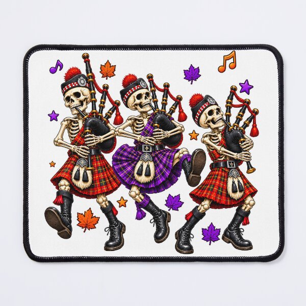 Item preview, Scottish Skeleton Bagpipers Halloween designed and sold by SMalcolmDesigns.