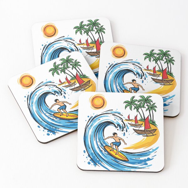 Item preview, Surfer Sri Lanka Tropical Wave Art Print designed and sold by Merch by Das Design Studio.