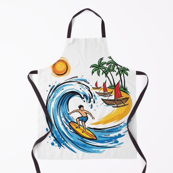 Item preview, Surfer Sri Lanka Tropical Wave Art Print designed and sold by Merch by Das Design Studio.