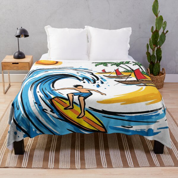 Item preview, Surfer Sri Lanka Tropical Wave Art Print designed and sold by Merch by Das Design Studio.