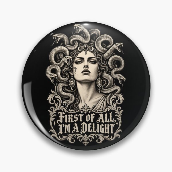 Item preview, Medusa First of All I’m a Delight – Vintage Gothic Snake designed and sold by will freed18.