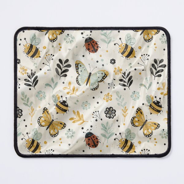 Item preview, Cute Spring Insects Seamless Pattern Vector Design - Butterflies, Bees, and Ladybugs Fabric Print designed and sold by Nubian Style.