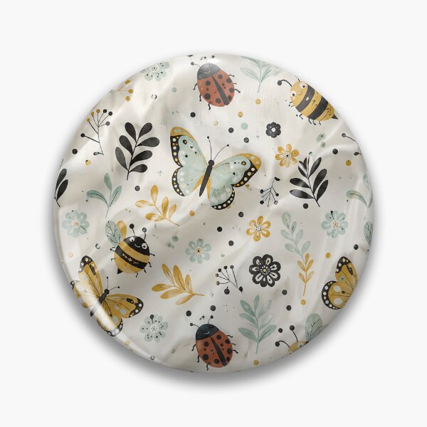 Item preview, Cute Spring Insects Seamless Pattern Vector Design - Butterflies, Bees, and Ladybugs Fabric Print designed and sold by Nubian Style.