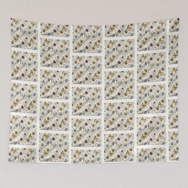 Item preview, Cute Spring Insects Seamless Pattern Vector Design - Butterflies, Bees, and Ladybugs Fabric Print designed and sold by Nubian Style.