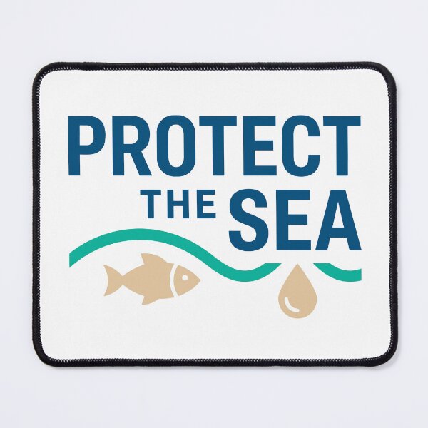 Item preview, Protect the Sea Ocean Conservation Typography Design designed and sold by BunnyLove003.